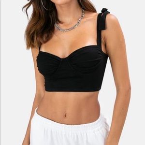 bnwt adika black crop top